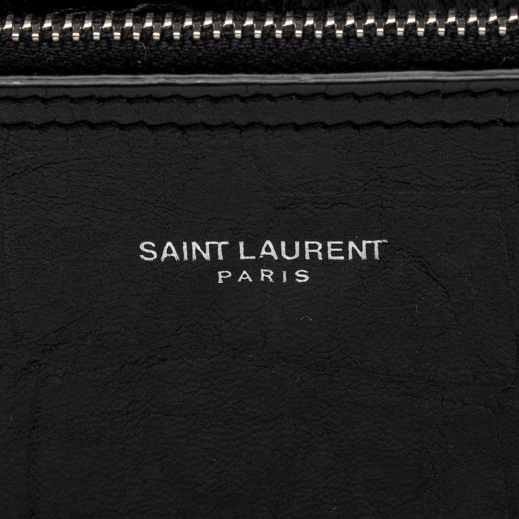 Saint Laurent Croc Embossed Calfskin Large Shopping Tote