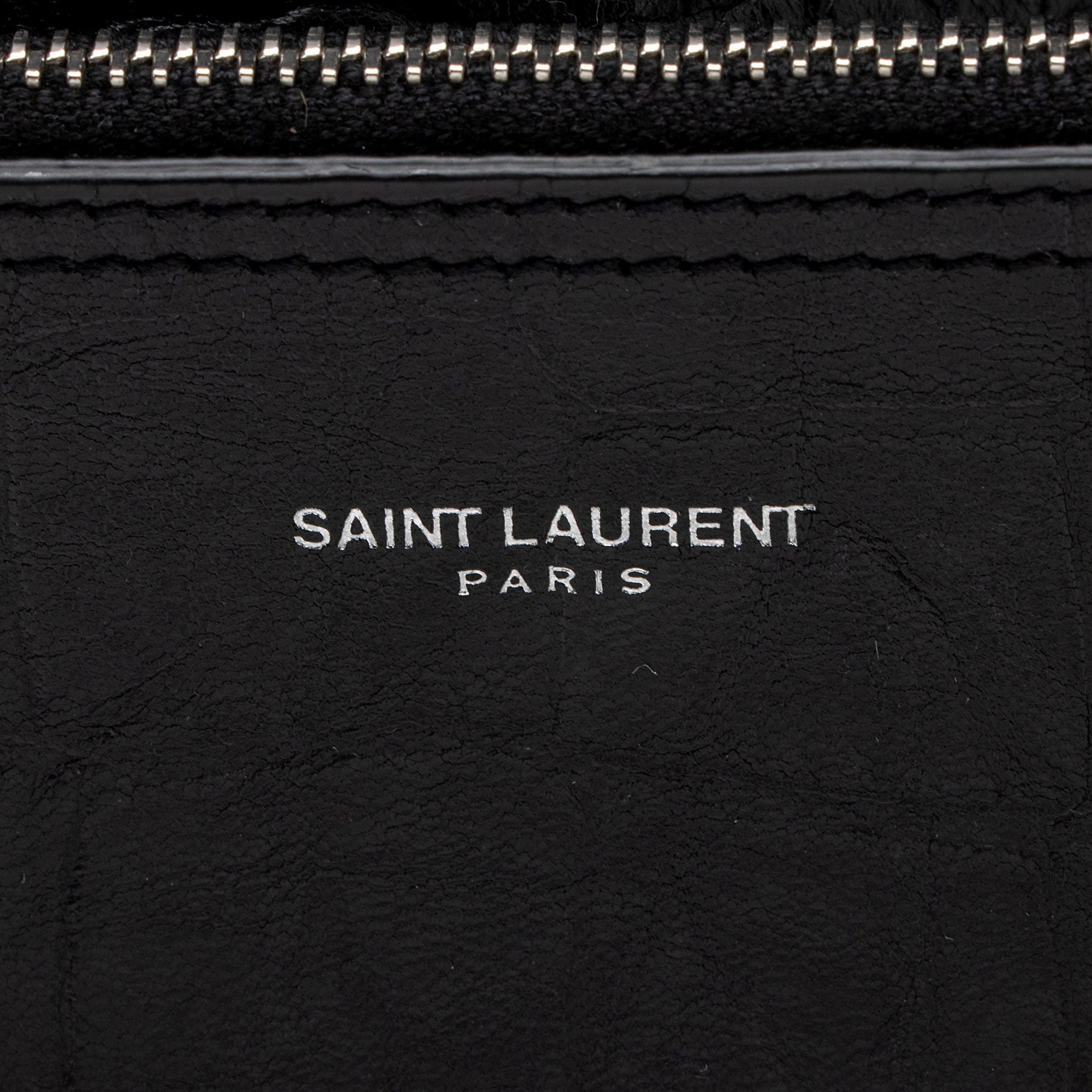 Saint Laurent Croc Embossed Calfskin Large Shopping Tote
