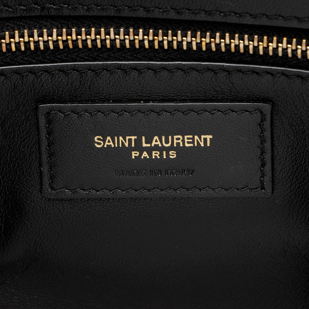 Saint Laurent Croc Embossed Calfskin Monogram Gaby Shoulder Bag (SHF-EAdNMt)