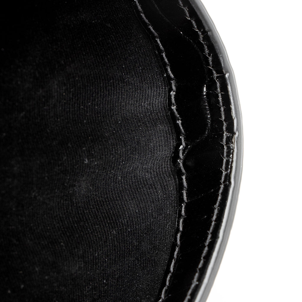 Saint Laurent Croc Embossed Leather Monogram Baby Uptown Clutch (SHF-ZduBsW)