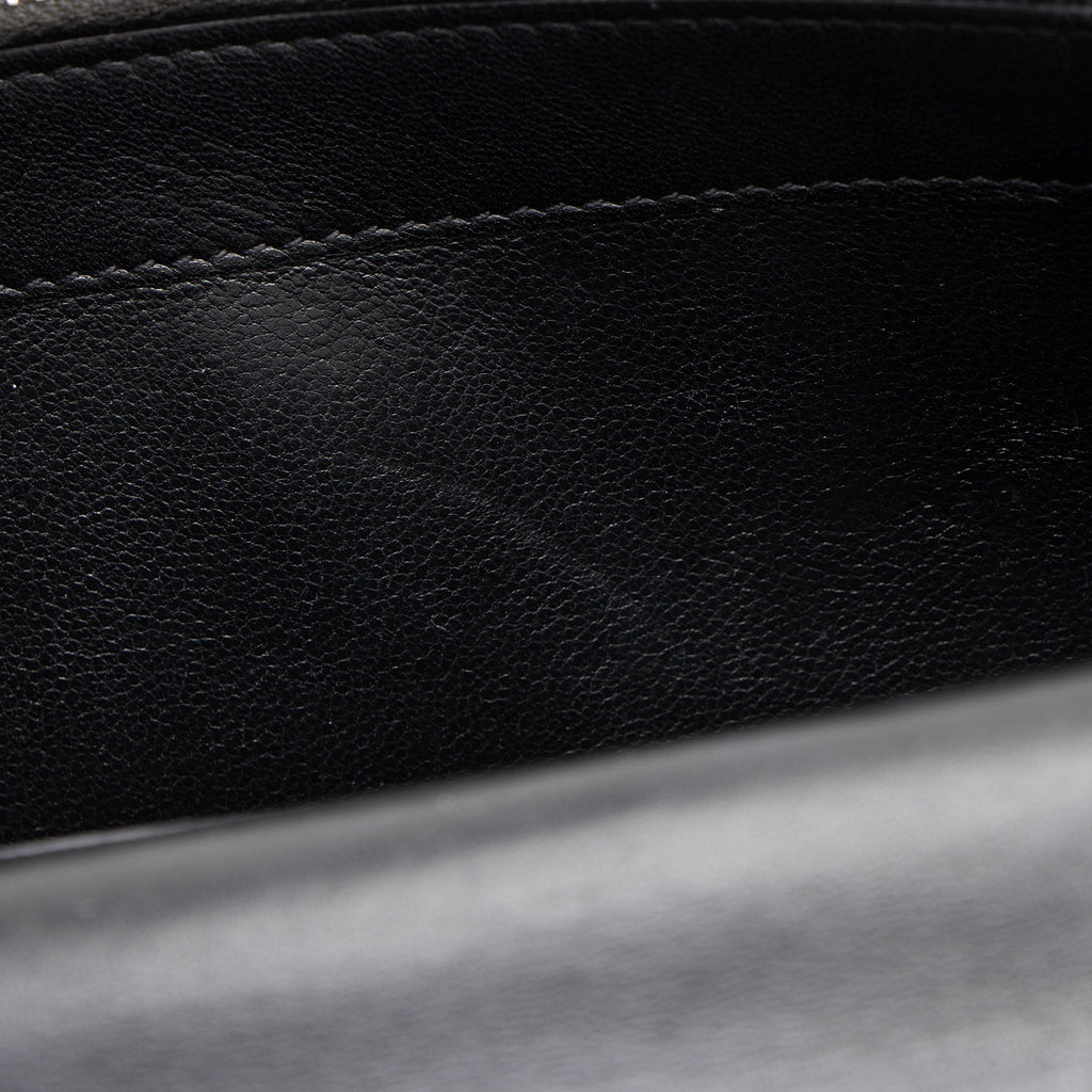 Saint Laurent Croc Embossed Leather Monogram Kate Tassel (SHF-fsD46M)
