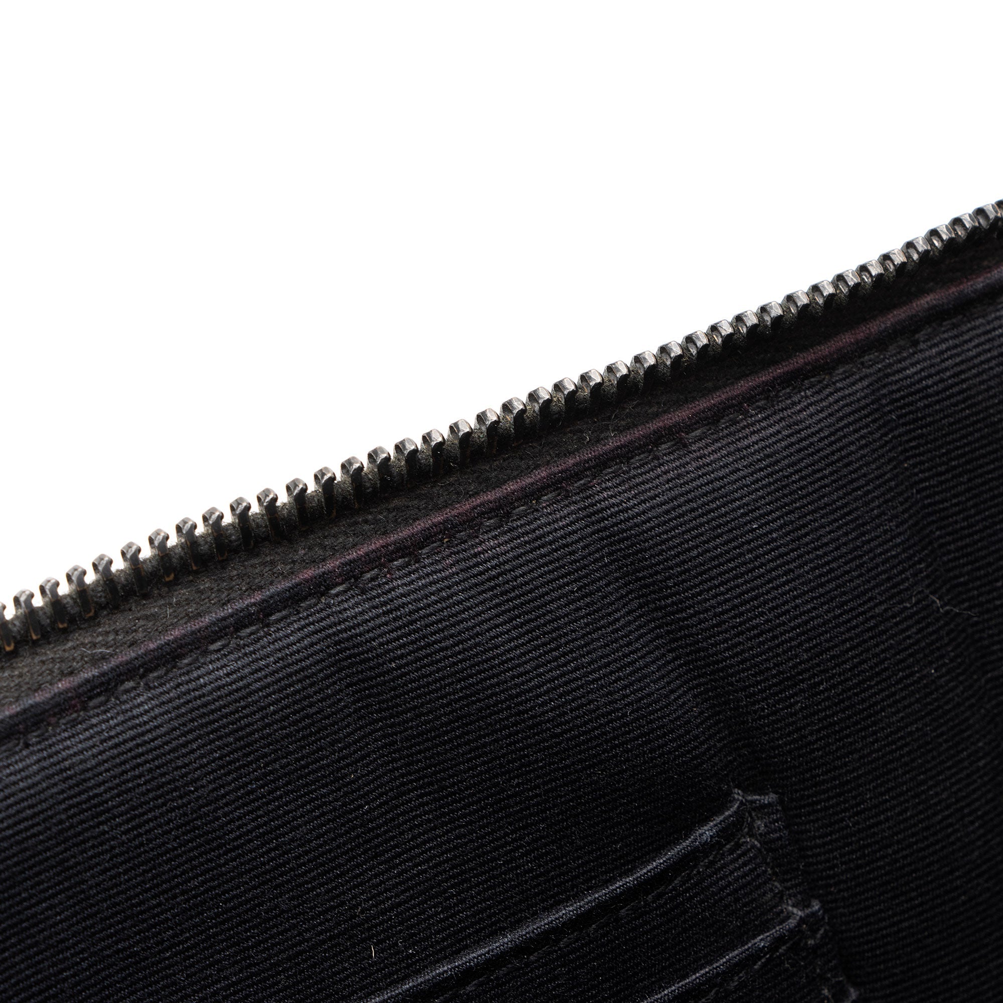 Saint Laurent Croc Embossed Leather Monogram Large Zip Pouch