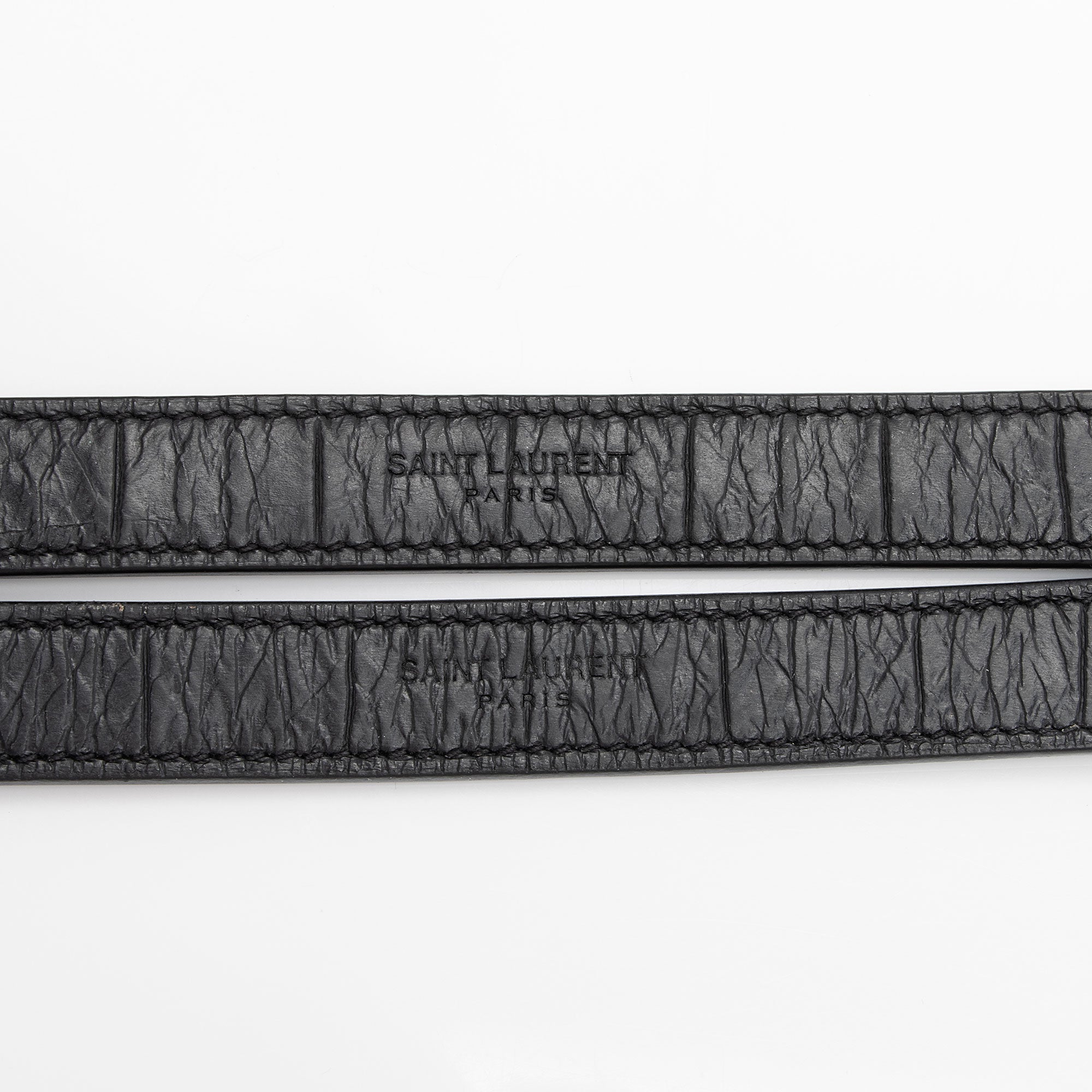 Saint Laurent Croc Embossed Leather Monogram Niki Baby Shoulder Bag (SHF-NVfs5q)