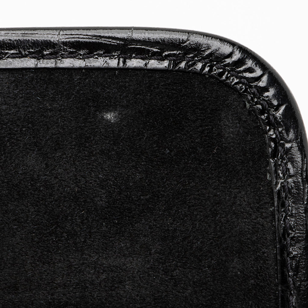 Saint Laurent Croc Embossed Leather Monogram Niki Chain Wallet (SHF-23549)