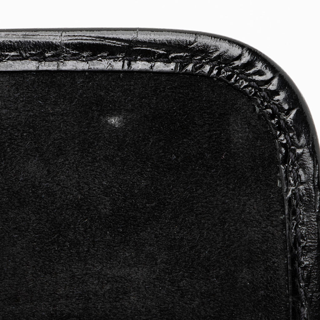 Saint Laurent Croc Embossed Leather Monogram Niki Chain Wallet (SHF-23549)