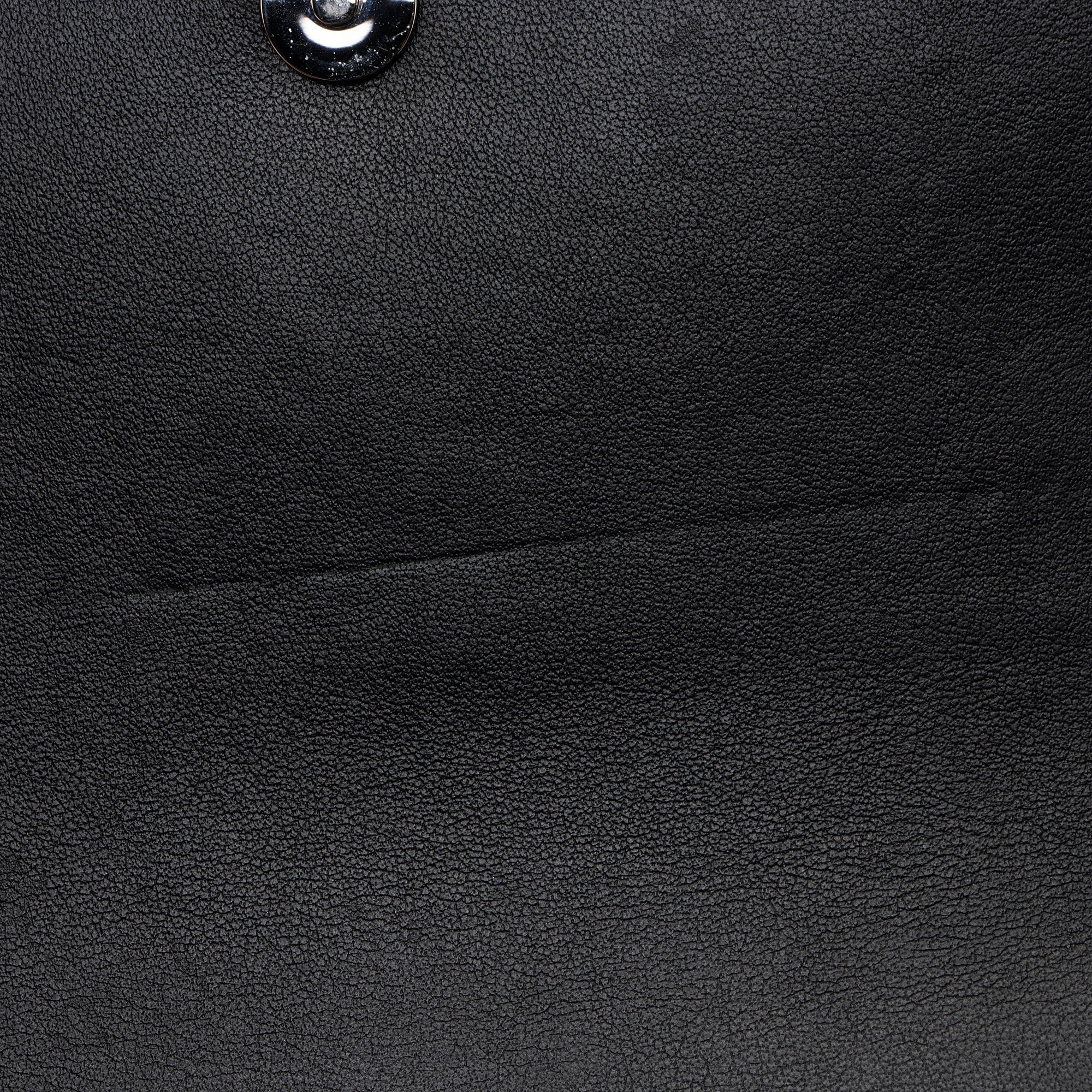 Saint Laurent Croc Embossed Leather Monogram Sunset Chain Wallet