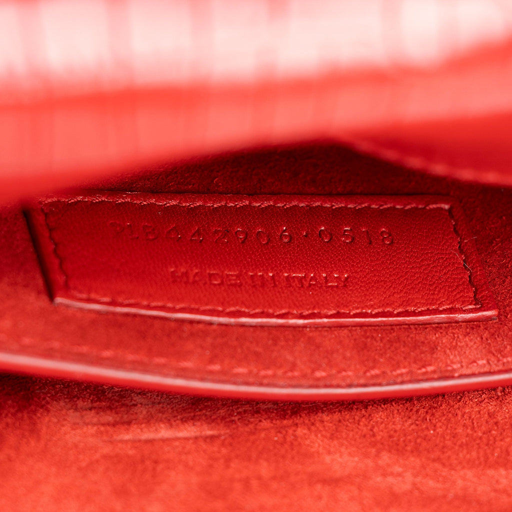 Saint Laurent Croc Embossed Leather Monogram Sunset Medium Shoulder Bag (SHF-jVwFV7)