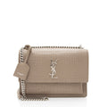 Saint Laurent Croc Embossed Leather Monogram Sunset Medium Shoulder Bag
