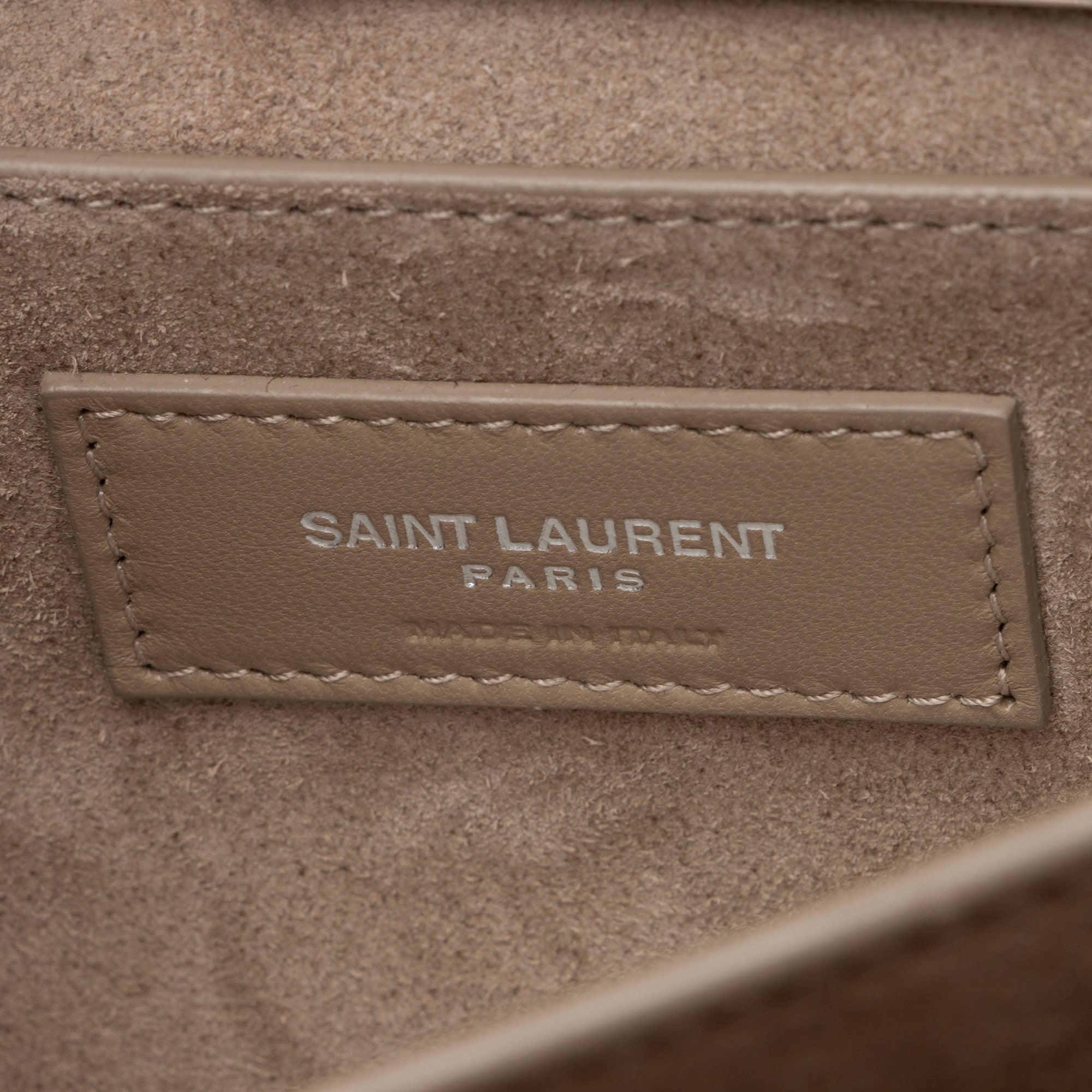 Saint Laurent Croc Embossed Leather Monogram Sunset Medium Shoulder Bag