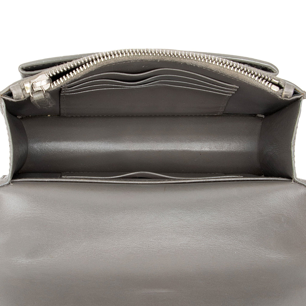 Saint Laurent Croc Embossed Leather Monogram Sunset Mini Wallet on Chain Bag (SHF-6eLO28)