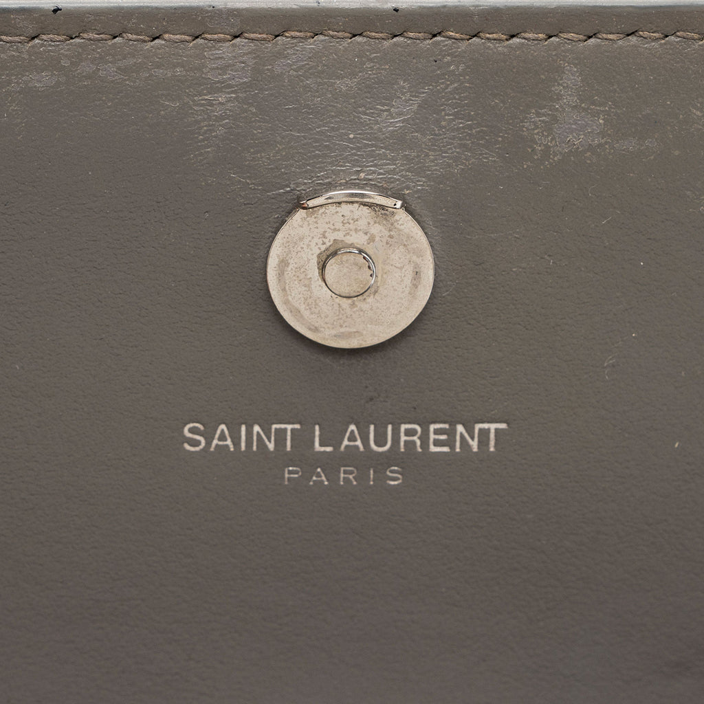 Saint Laurent Croc Embossed Leather Monogram Sunset Mini Wallet on Chain Bag (SHF-6eLO28)