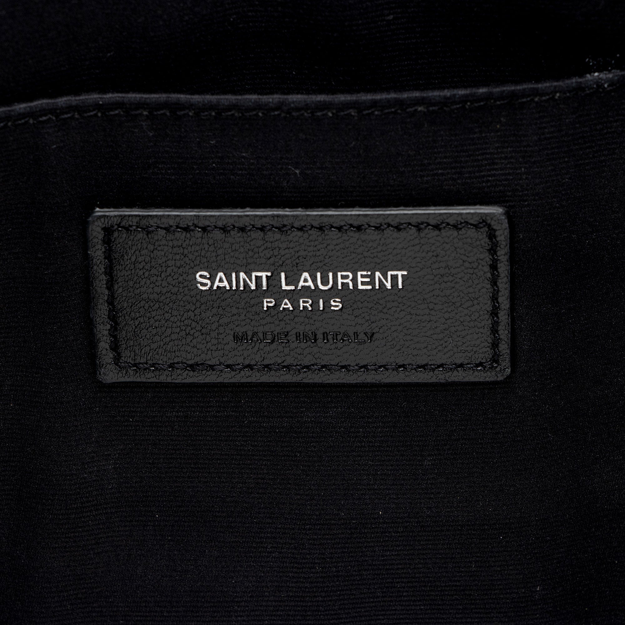 Saint Laurent Croc Embossed Leather Monogram Wristlet (SHF-y9FaYl)