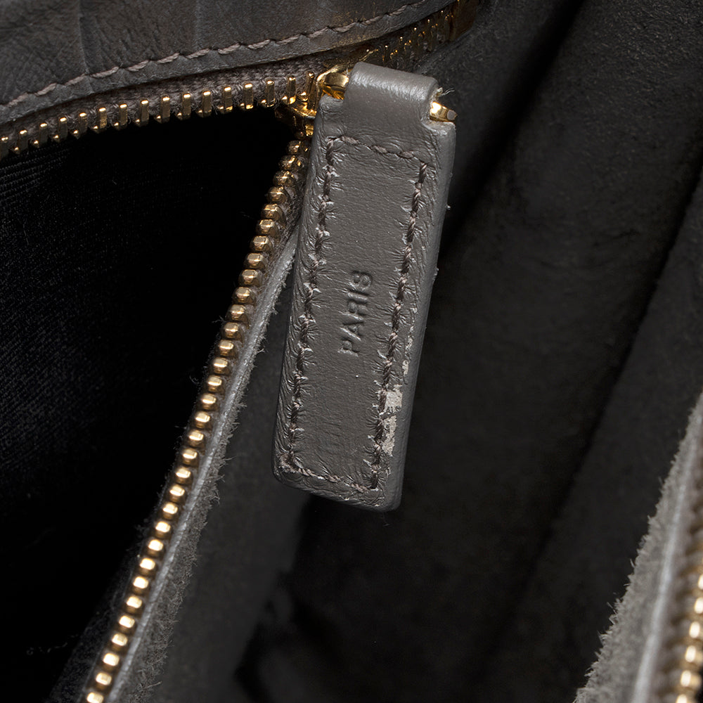 Saint Laurent Croc Embossed Leather Sac De Jour Small Tote (SHF-19975)