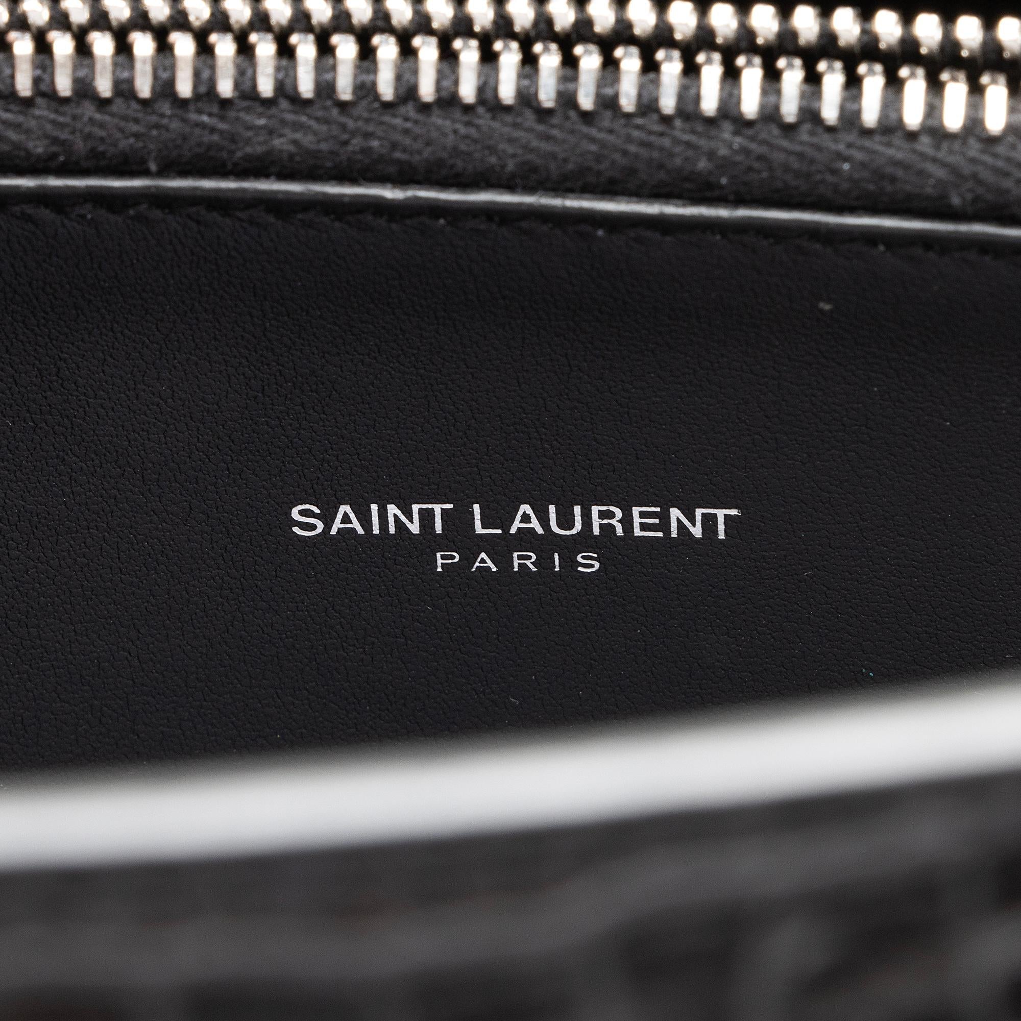 Saint Laurent Croc Embossed Leather Sac De Jour Small Tote (SHF-Cqj90b)