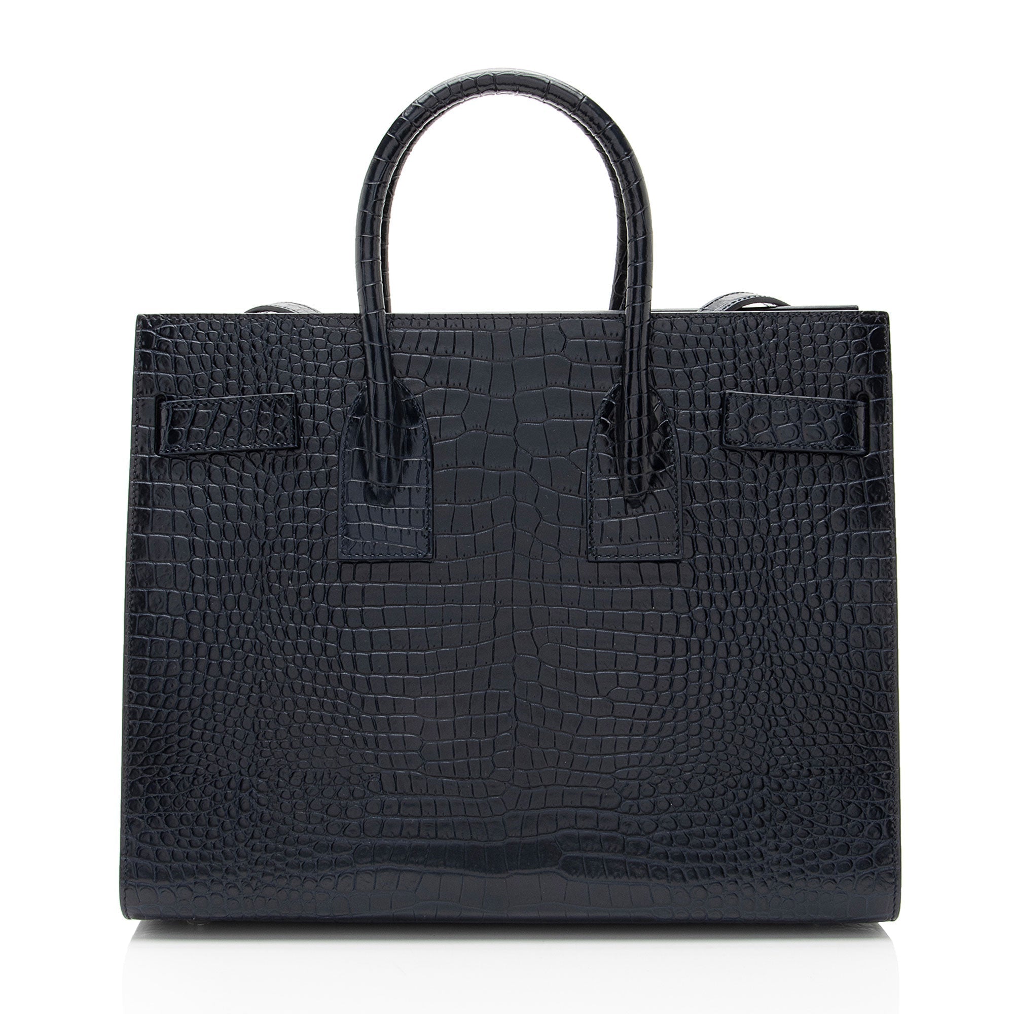 Saint Laurent Croc Embossed Leather Sac De Jour Small Tote (SHF-RDXxWt)