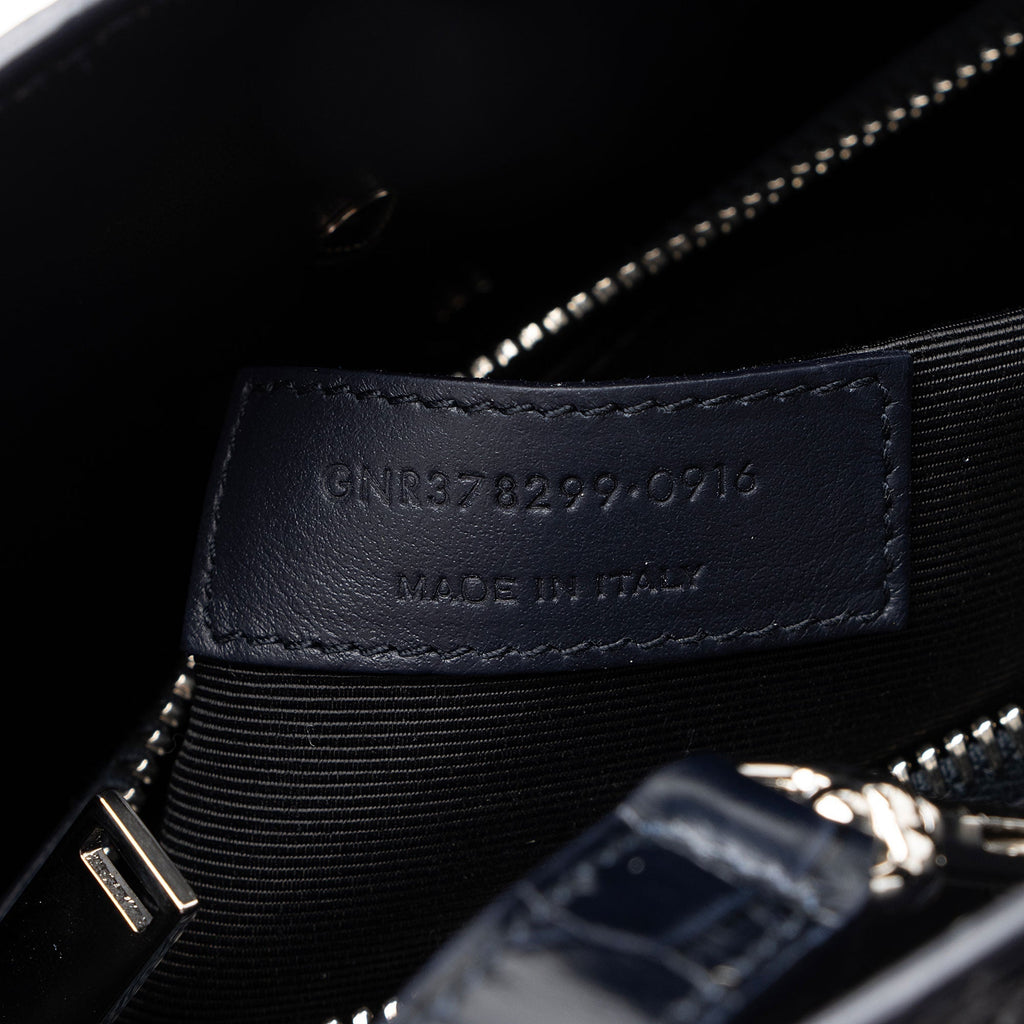 Saint Laurent Croc Embossed Leather Sac De Jour Small Tote (SHF-RDXxWt)