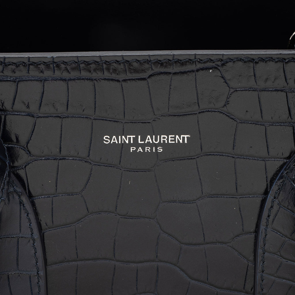 Saint Laurent Croc Embossed Leather Sac De Jour Small Tote (SHF-RDXxWt)