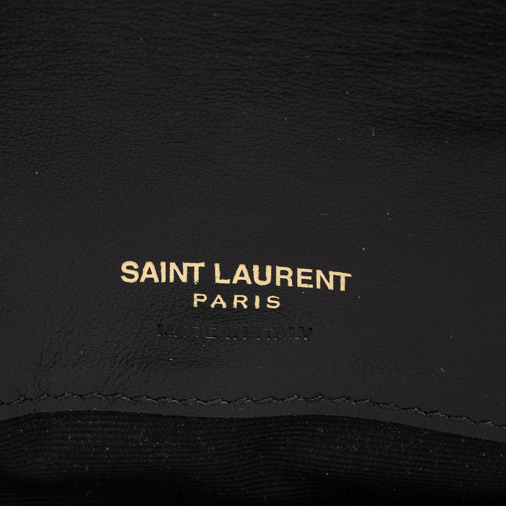 Saint Laurent Croc Embossed Monogram Phone Holder Shoulder Bag (SHF-8nnftx)