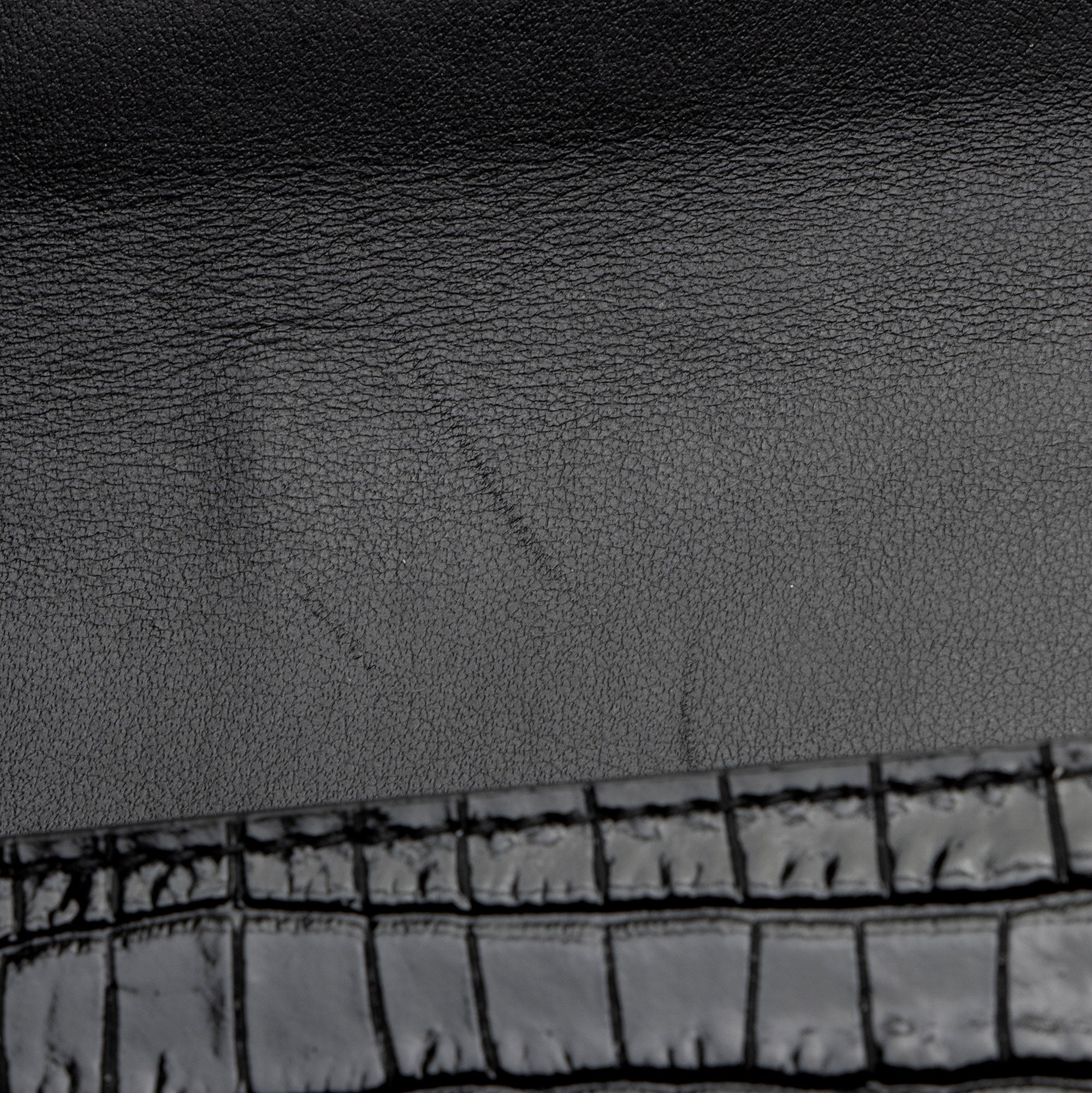 Saint Laurent Croc Embossed Monogram Phone Holder Shoulder Bag (SHF-EFRcxI)