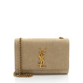 Saint Laurent Croc Embossed Nubuck Monogram Kate Small Shoulder Bag (SHF-FnLB4b)