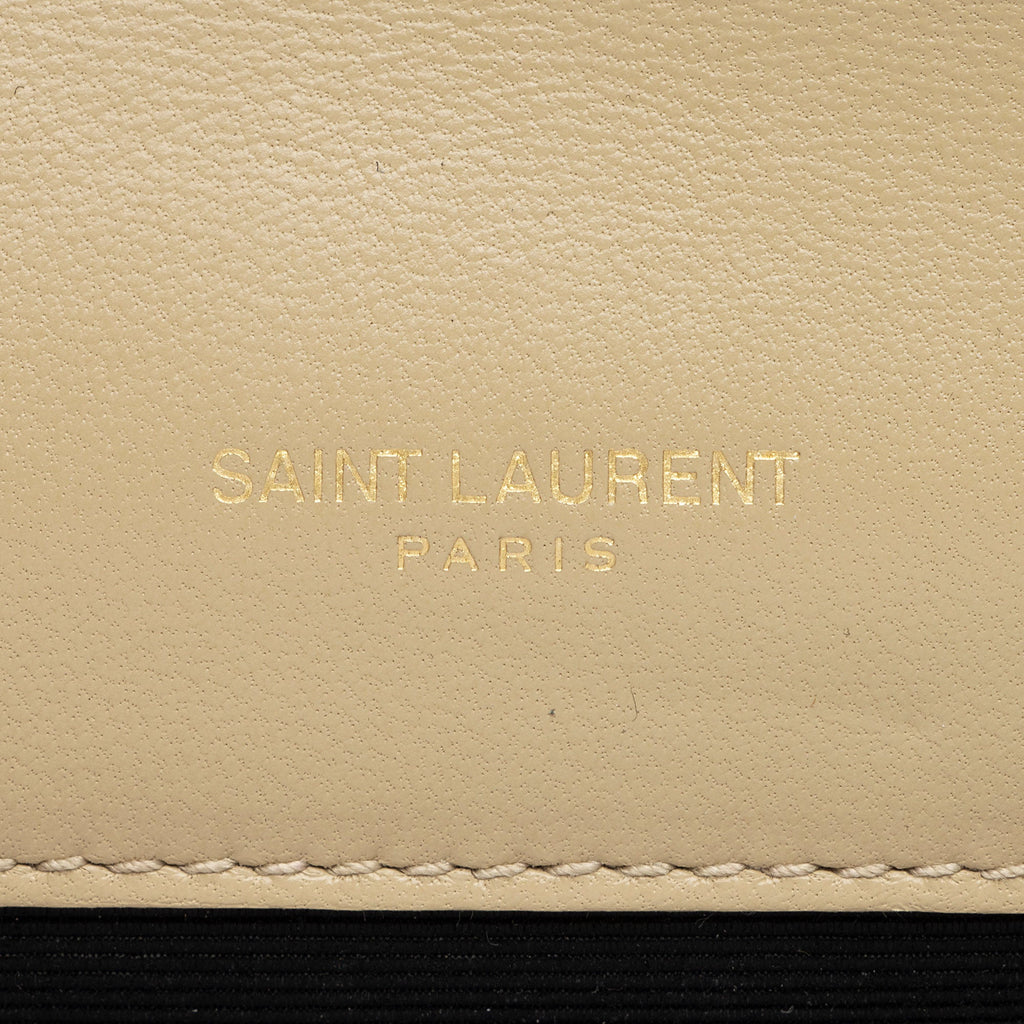 Saint Laurent Croc Embossed Nubuck Monogram Kate Small Shoulder Bag (SHF-FnLB4b)