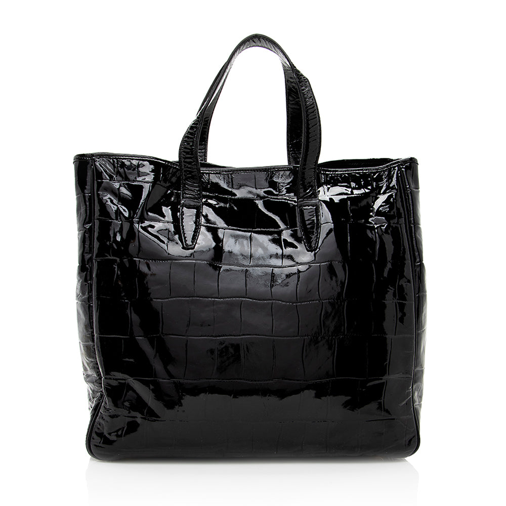 Saint Laurent Croc Embossed 1:1 Rep Leather Raspail Tote (SHF-19265)