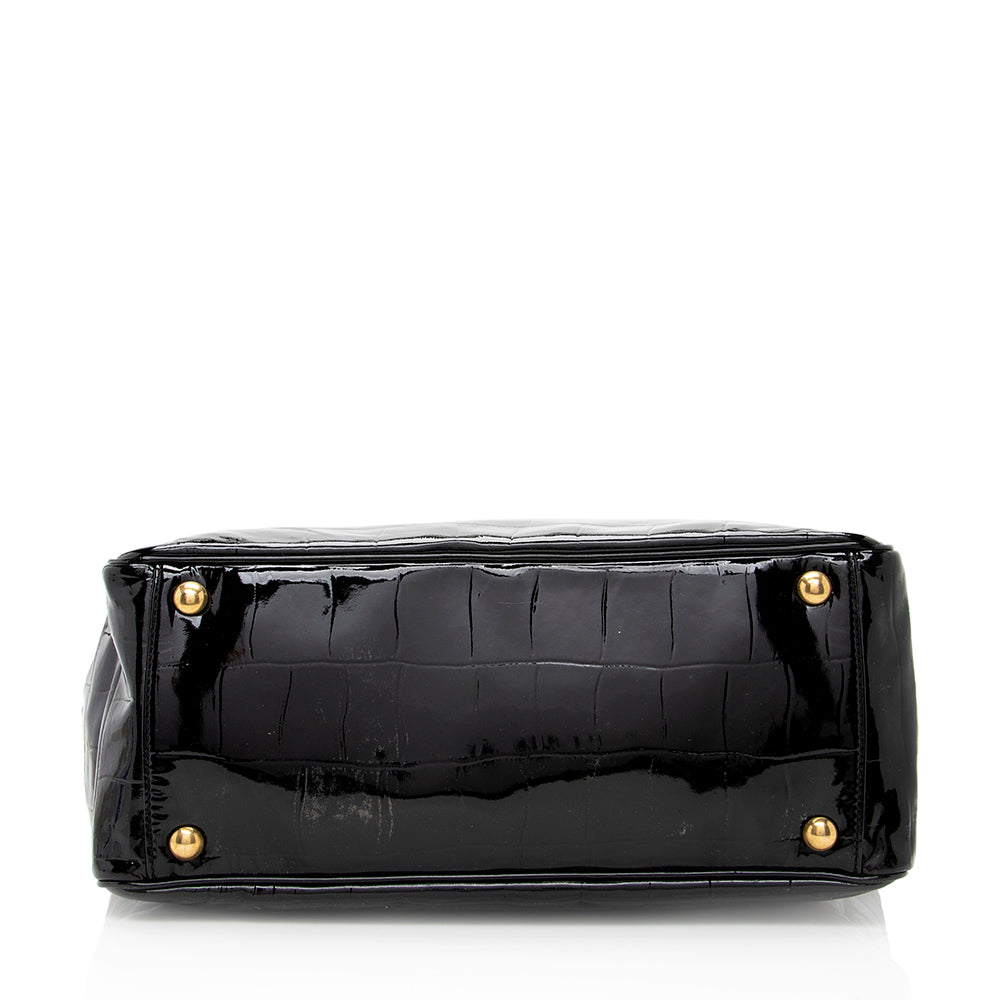 Saint Laurent Croc Embossed 1:1 Rep Leather Raspail Tote (SHF-19265)