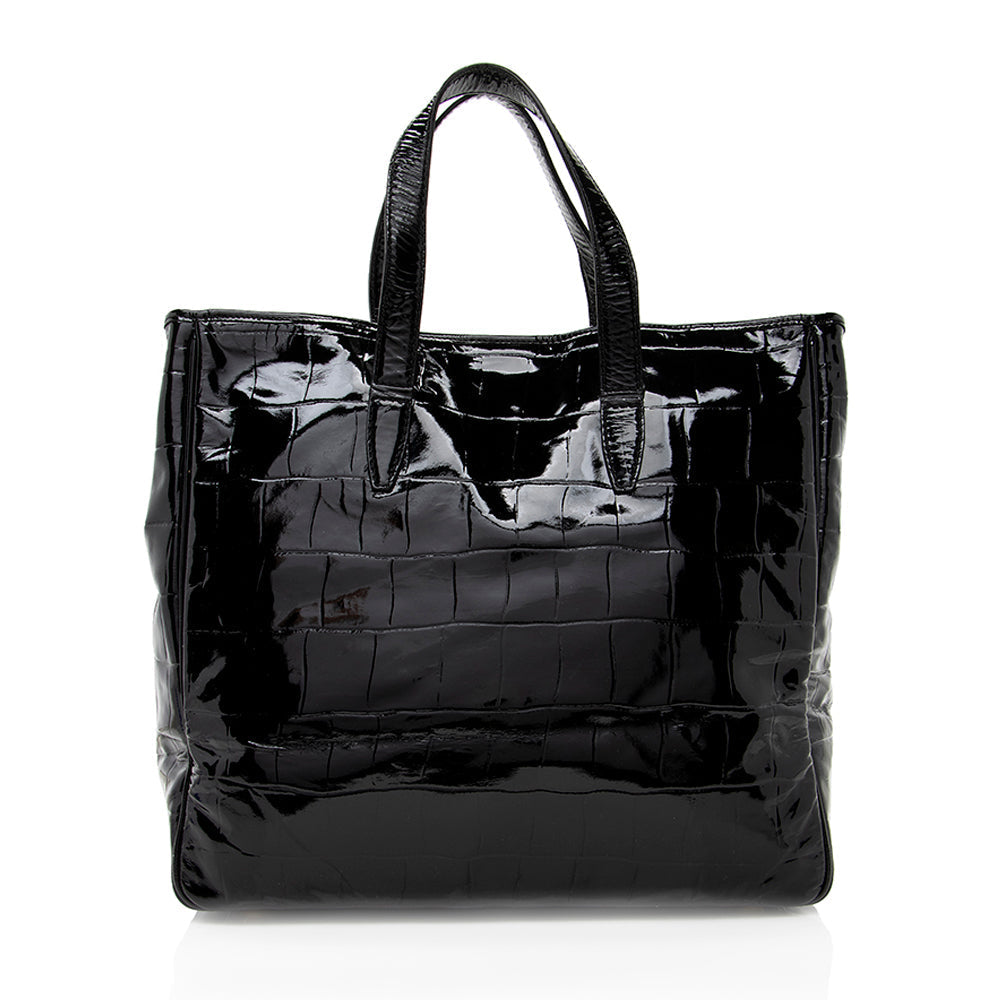 Saint Laurent Croc Embossed 1:1 Rep Leather Raspail Tote (SHF-19265)