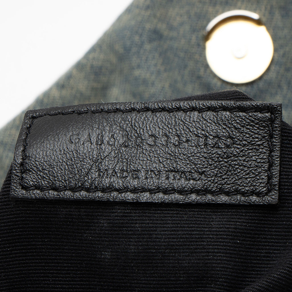 Saint Laurent Denim Monogram Puffer LouLou Shoulder Bag (SHF-StqMjt)