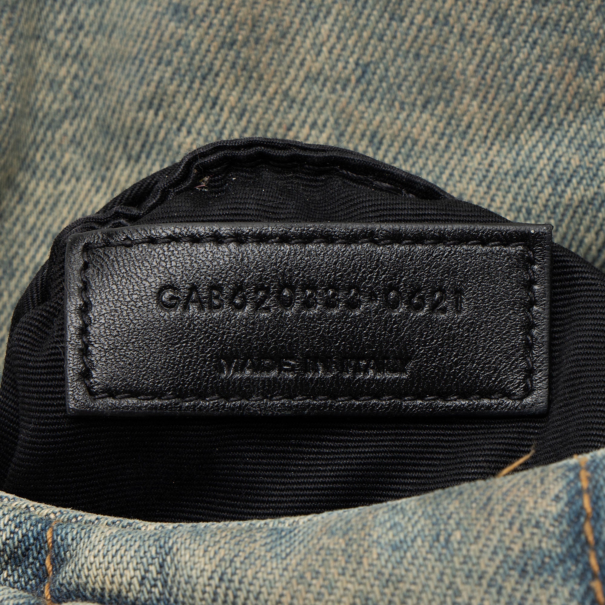 Saint Laurent Denim Monogram Puffer LouLou Shoulder Bag
