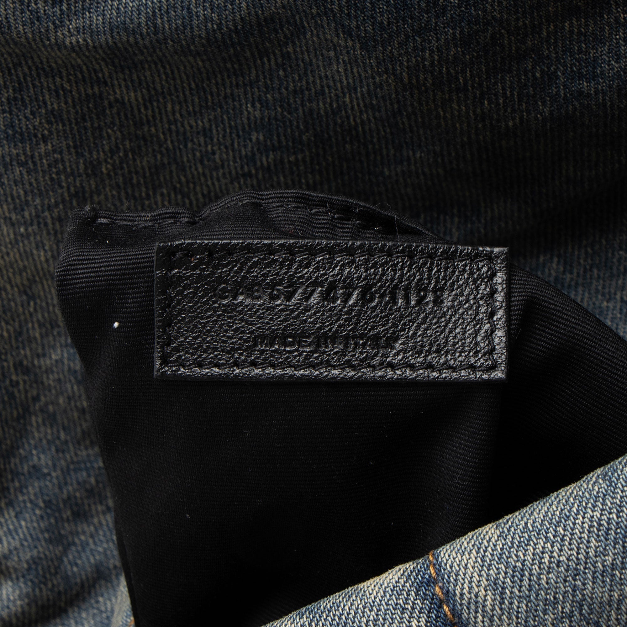Saint Laurent Denim Monogram Puffer LouLou Shoulder Bag