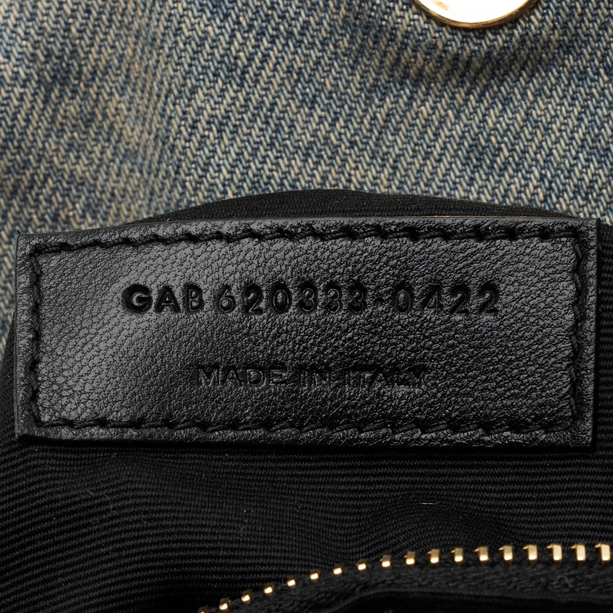 Saint Laurent Denim Monogram Puffer LouLou Toy Shoulder Bag