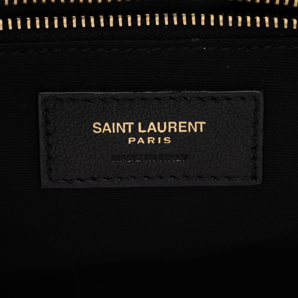 Saint Laurent Denim Suede Monogram Niki Medium Shoulder Bag (SHF-fpTQXb)