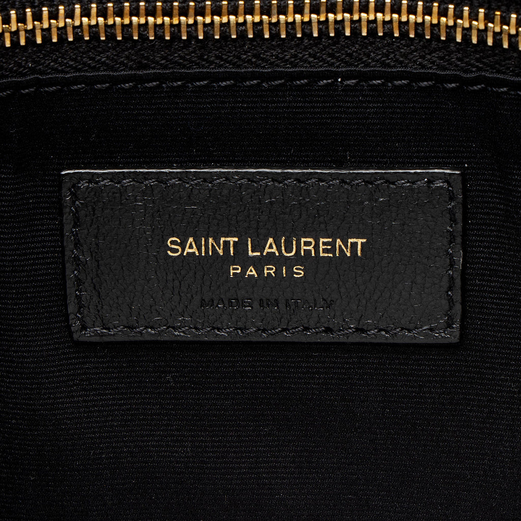 Saint Laurent Denim Suede Monogram Niki Medium Shoulder Bag