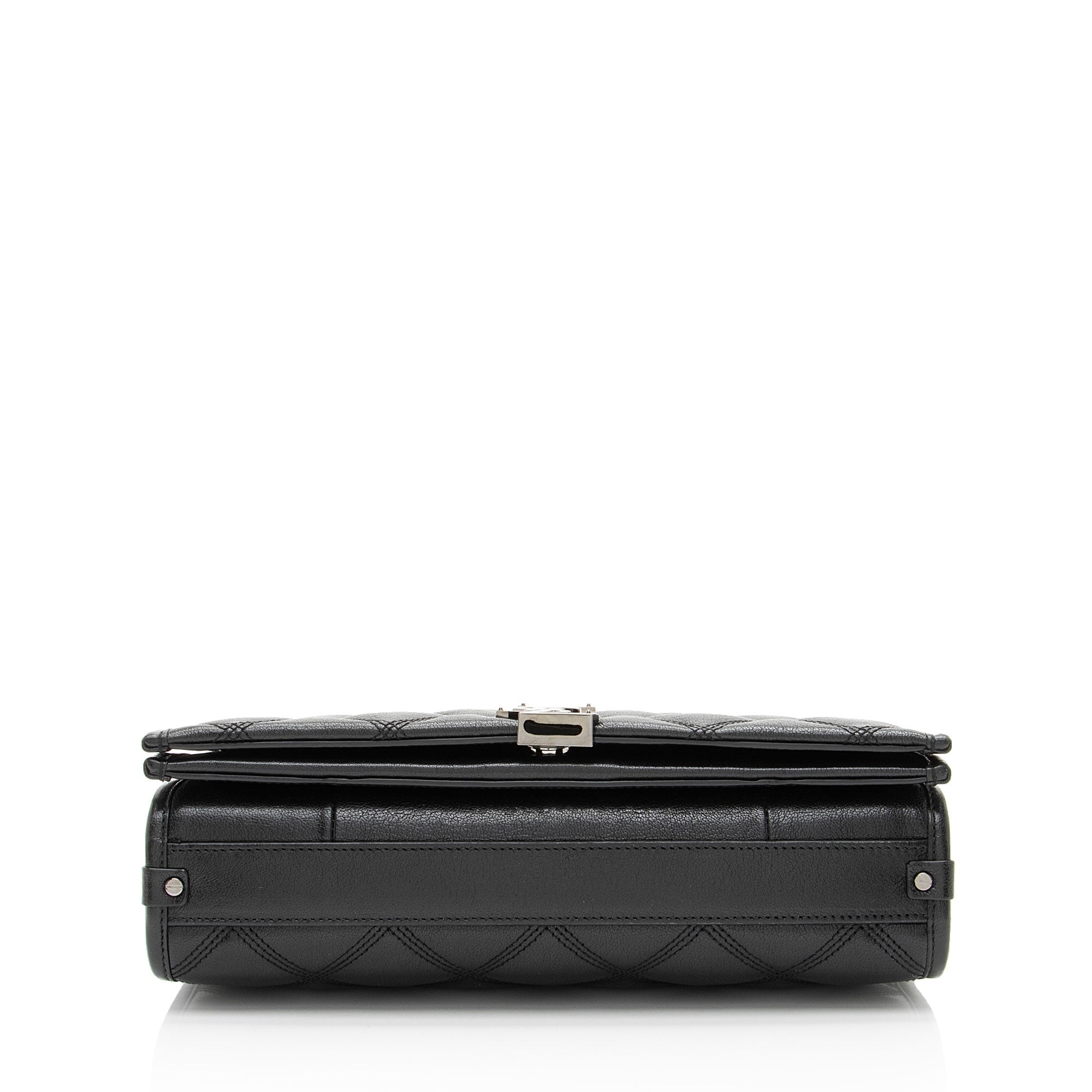 Saint Laurent Diamond Quilted Leather Monogram Becky Small Shoulder Bag