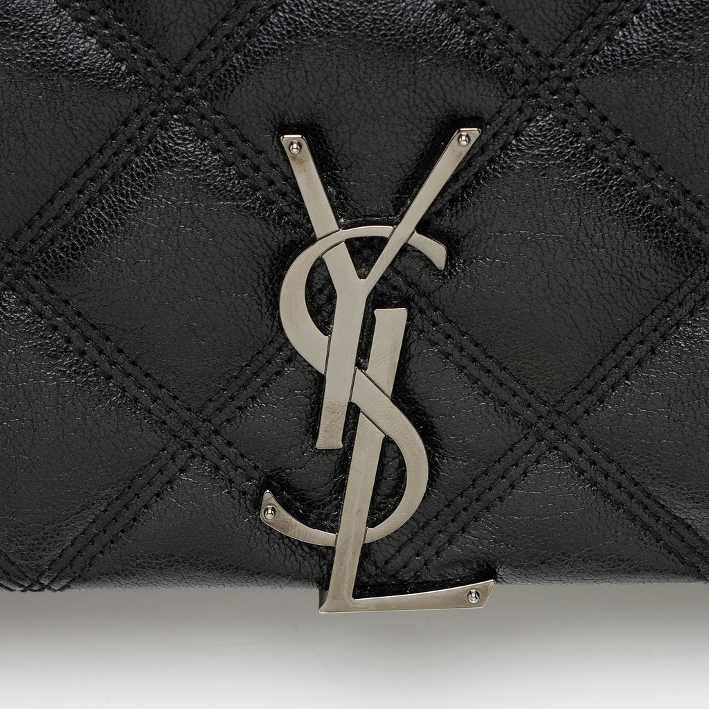 Saint Laurent Diamond Quilted Leather Monogram Becky Small Shoulder Bag