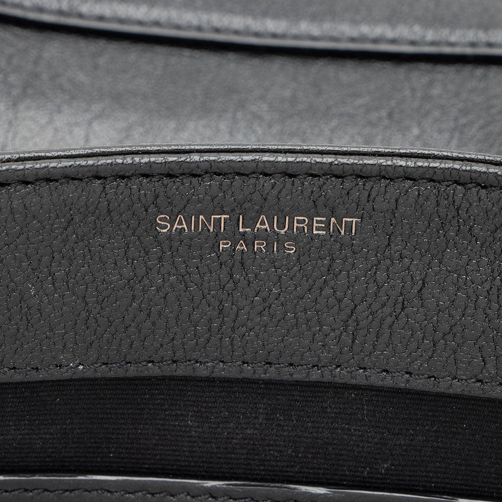 Saint Laurent Diamond Quilted Leather Monogram Becky Small Shoulder Bag