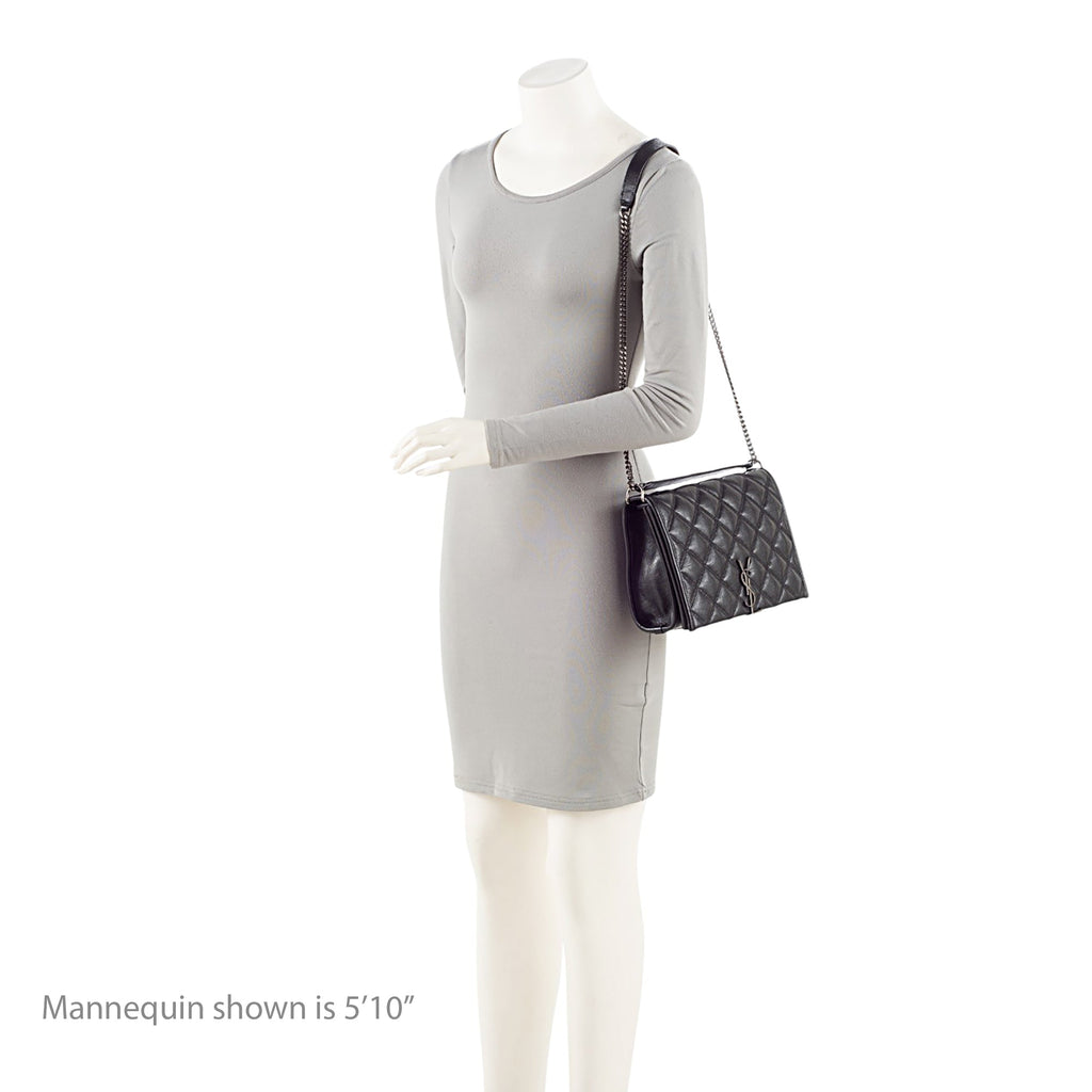 Saint Laurent Diamond Quilted Leather Monogram Becky Small Shoulder Bag