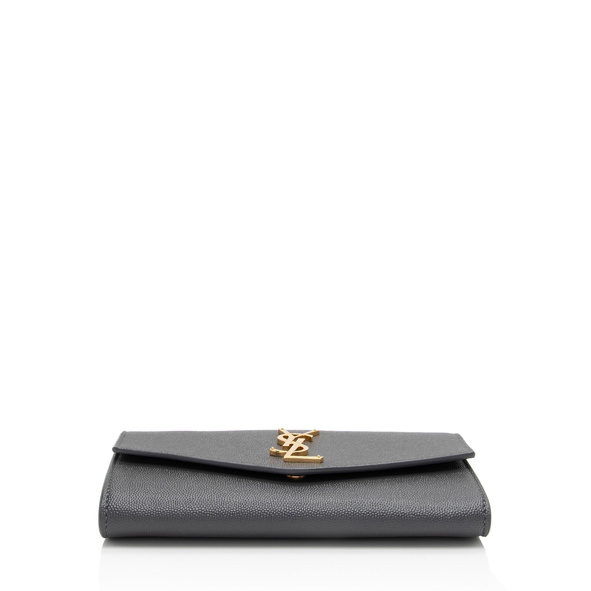Saint Laurent Grain De Poudre Monogram Uptown Chain Wallet (SHF-WHffX5)