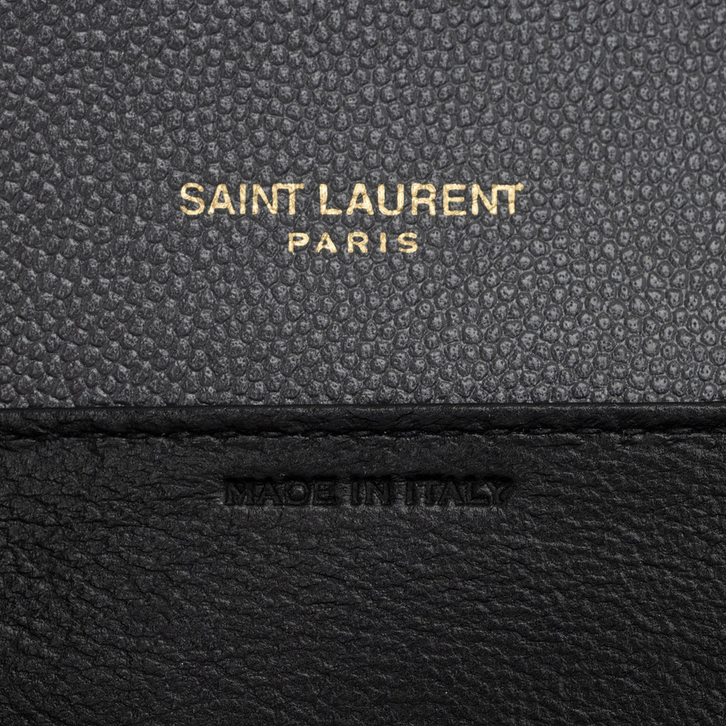 Saint Laurent Grain De Poudre Monogram Uptown Chain Wallet (SHF-WHffX5)