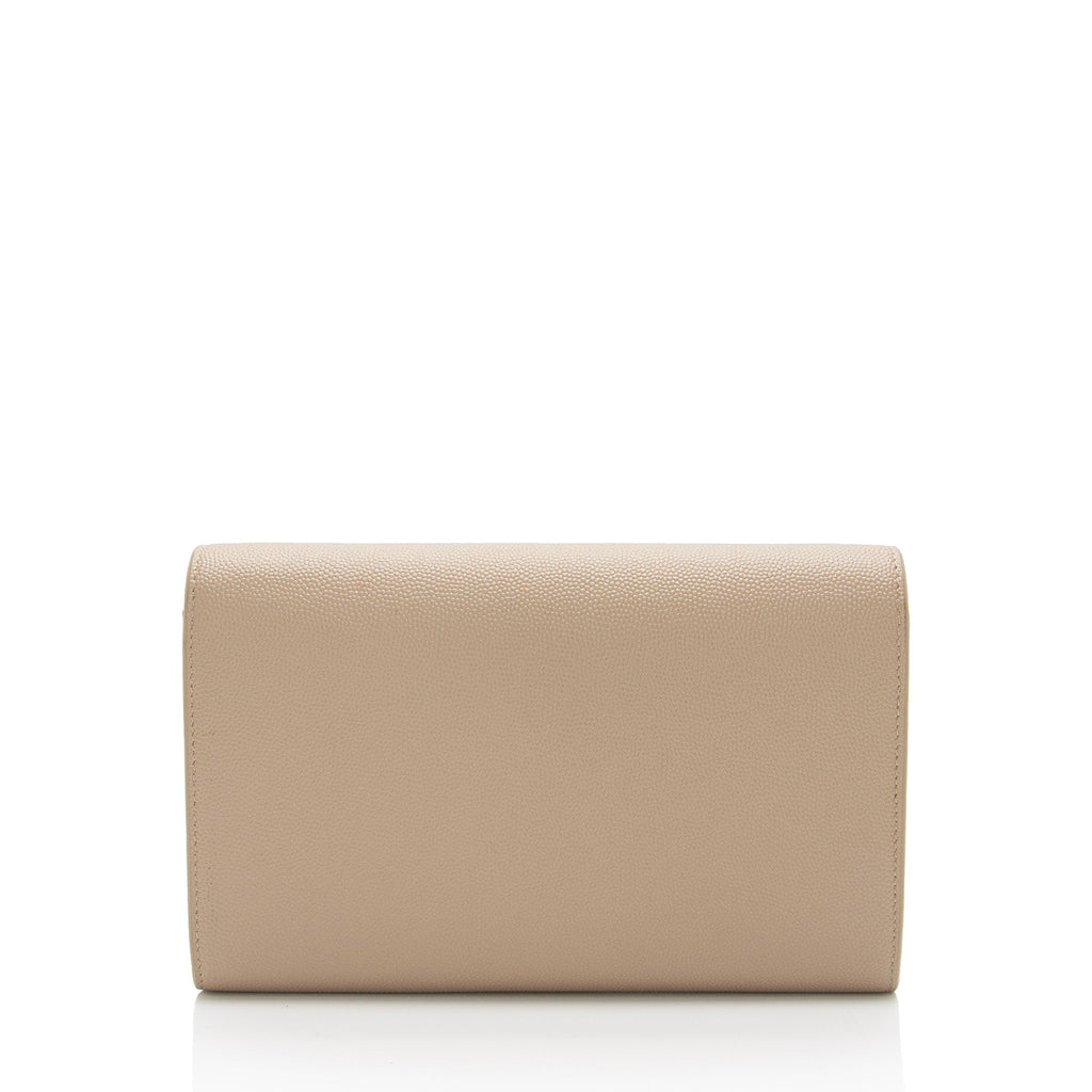 Saint Laurent Grain De Poudre Monogram Uptown Chain Wallet