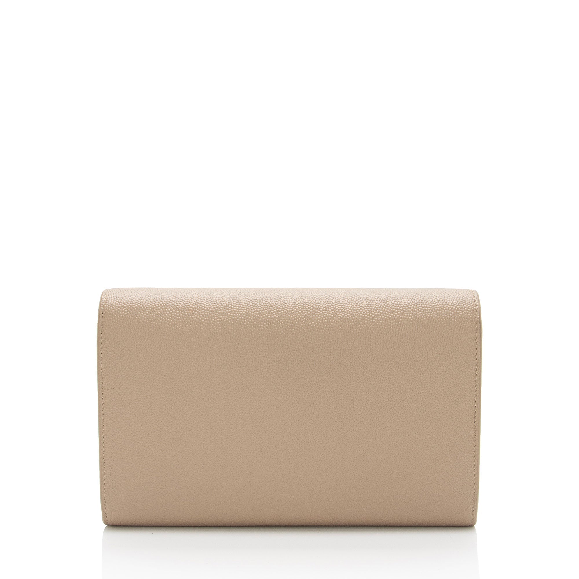 Saint Laurent Grain De Poudre Monogram Uptown Chain Wallet