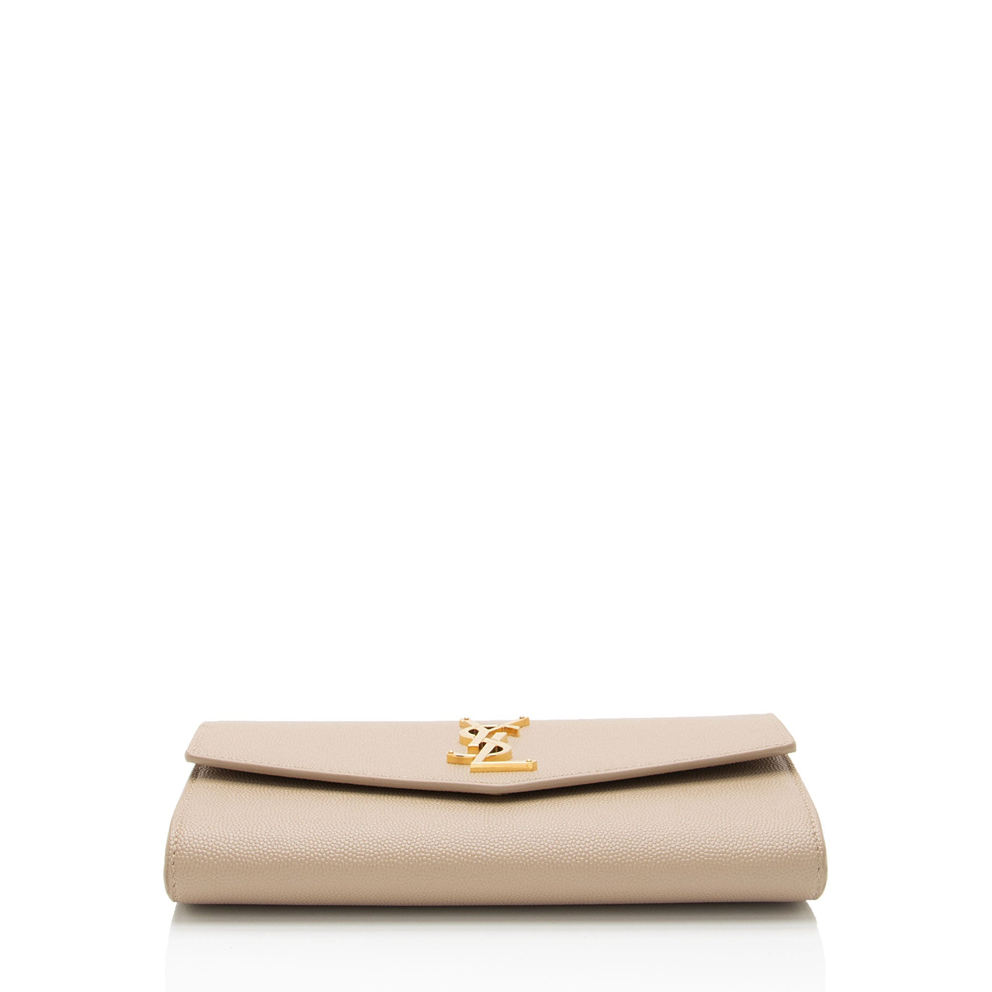Saint Laurent Grain De Poudre Monogram Uptown Chain Wallet