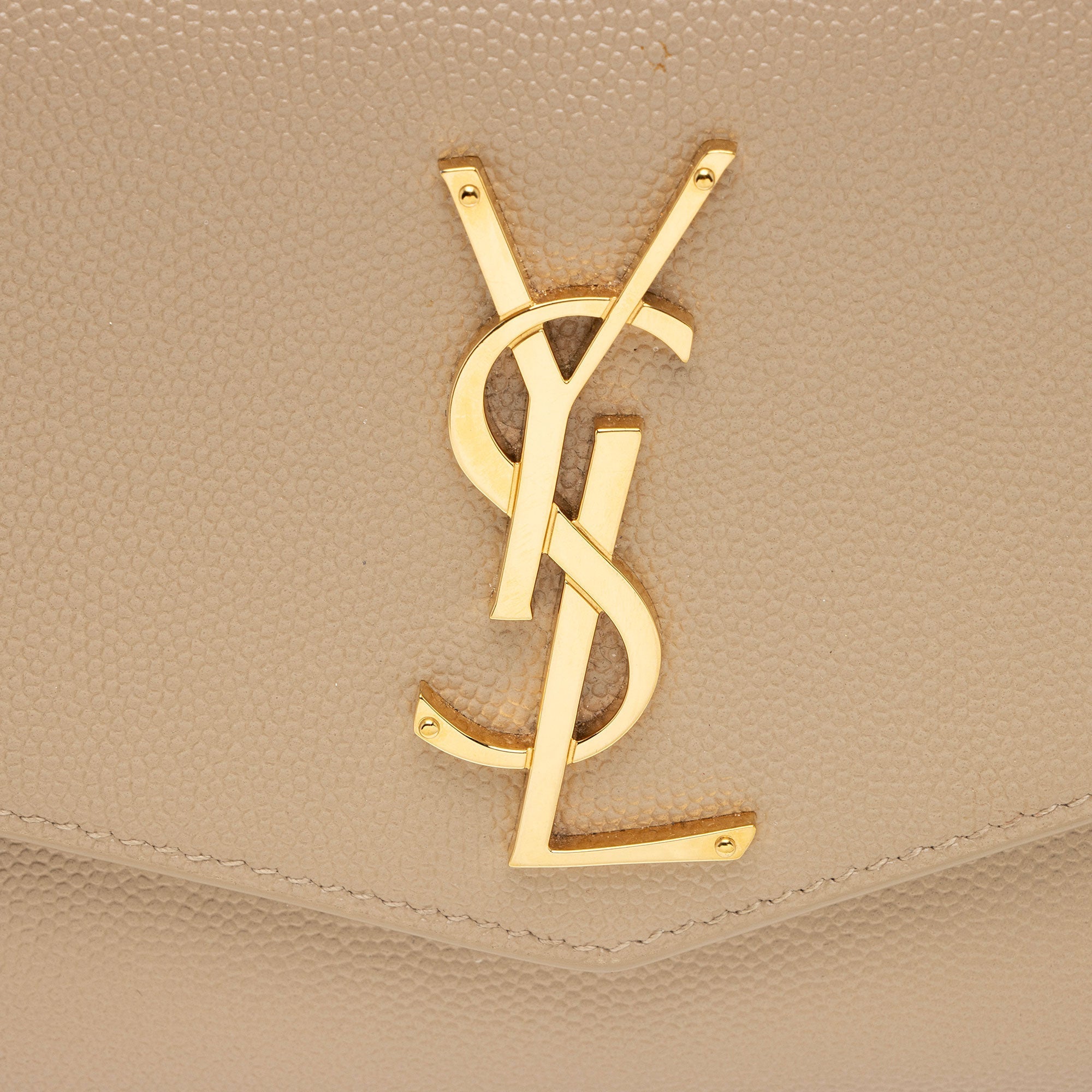Saint Laurent Grain De Poudre Monogram Uptown Chain Wallet