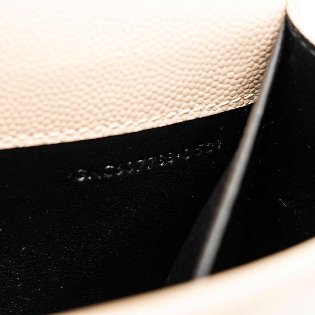 Saint Laurent Grain De Poudre Monogram Uptown Chain Wallet