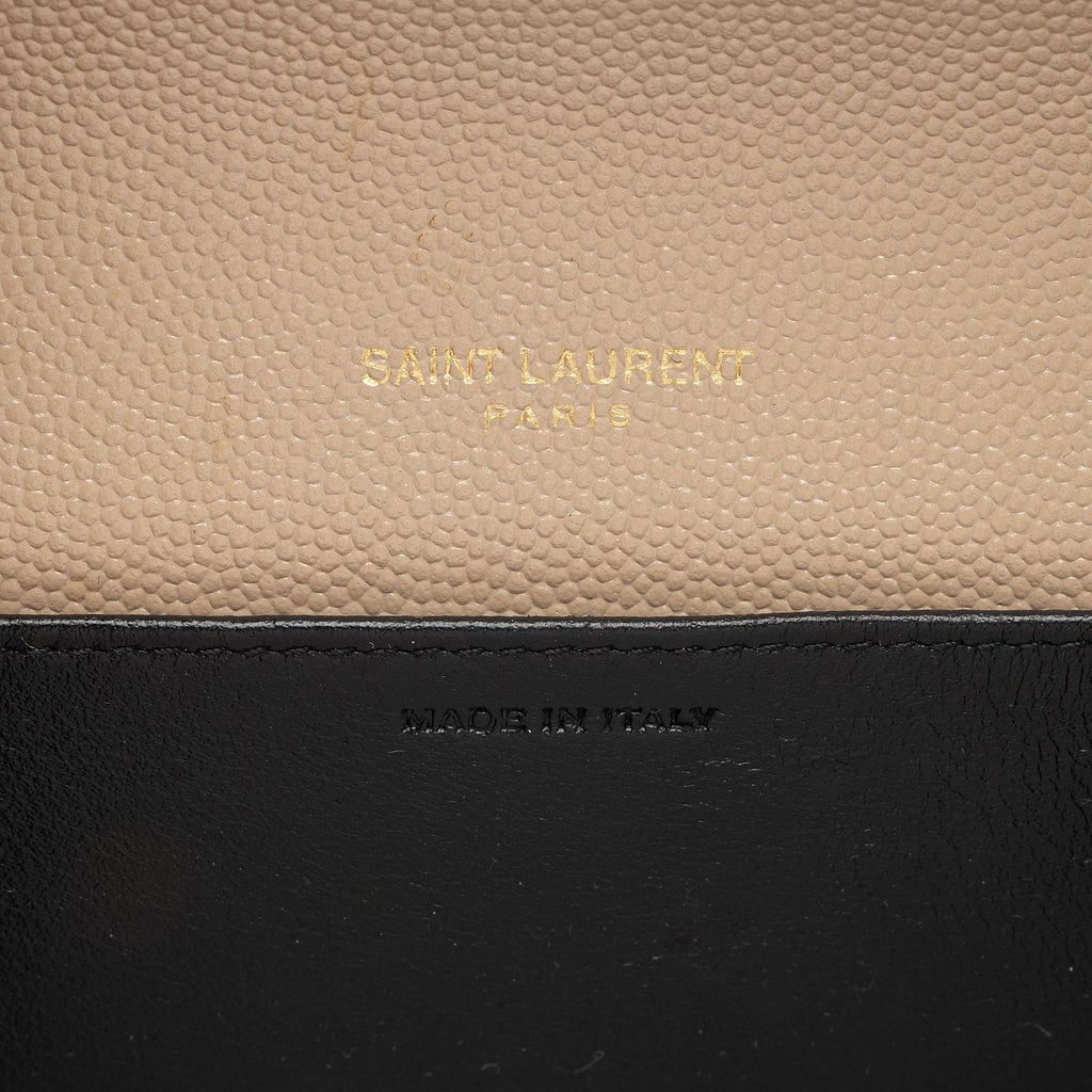Saint Laurent Grain De Poudre Monogram Uptown Chain Wallet