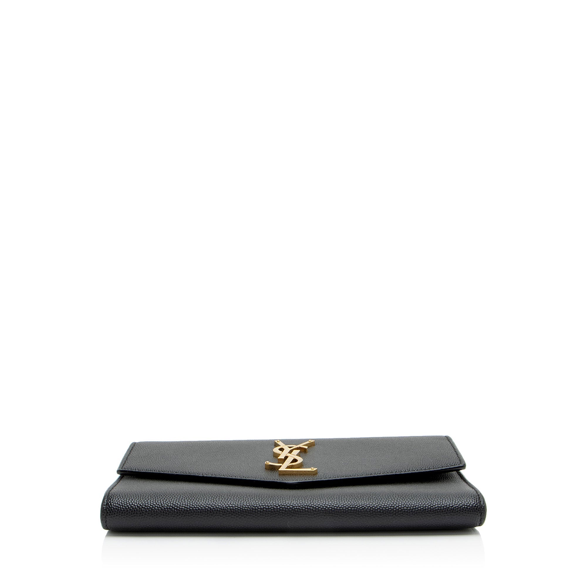 Saint Laurent Grain De Poudre Monogram Uptown Chain Wallet