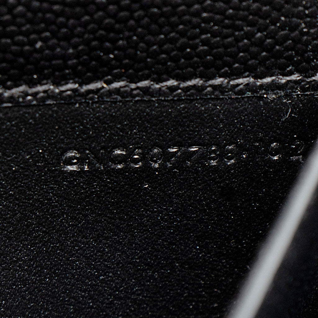 Saint Laurent Grain De Poudre Monogram Uptown Chain Wallet