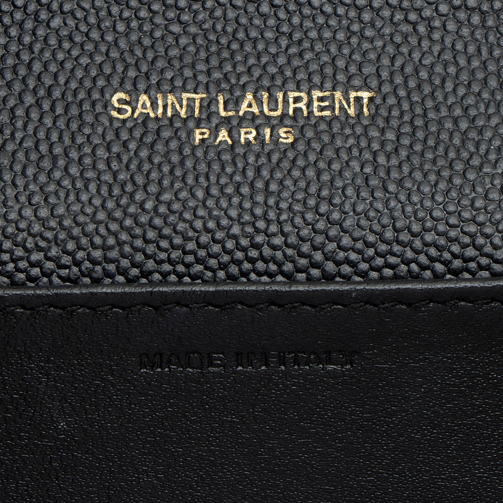 Saint Laurent Grain De Poudre Monogram Uptown Chain Wallet