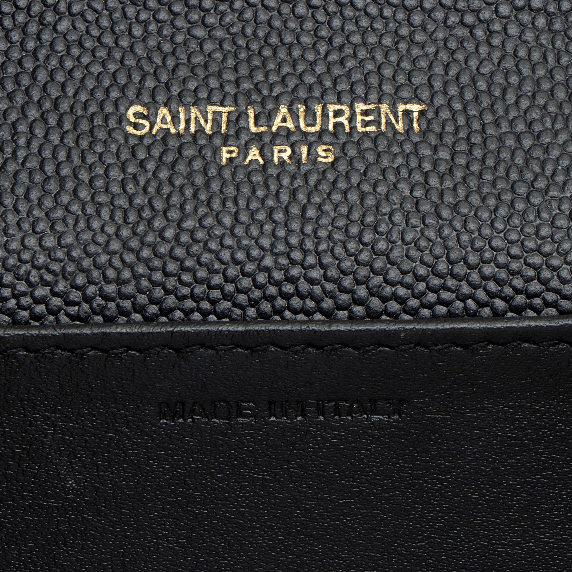 Saint Laurent Grain De Poudre Monogram Uptown Chain Wallet